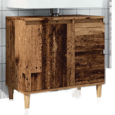 Vidaxl Servantskap gammelt tre 65x33 cm