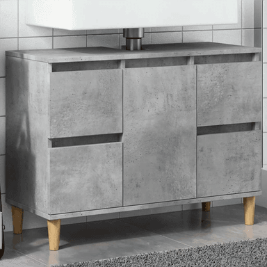 Vidaxl Servantskap betonggrå 80x33 cm