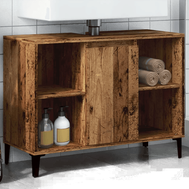 Vidaxl Servantskap gammelt tre 80x33 cm