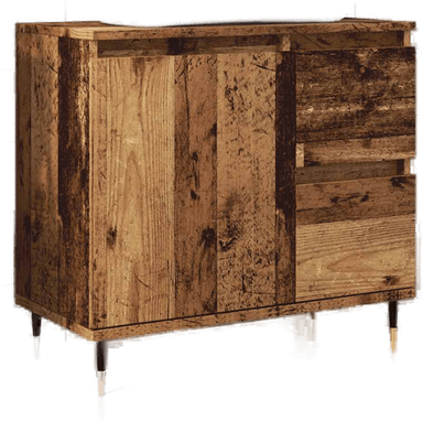 Vidaxl Baderomsskap gammelt tre 65x33x60 cm