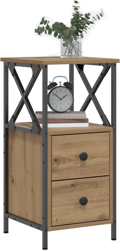 Vidaxl Nattbord artisan eik 34x35,5x70 cm