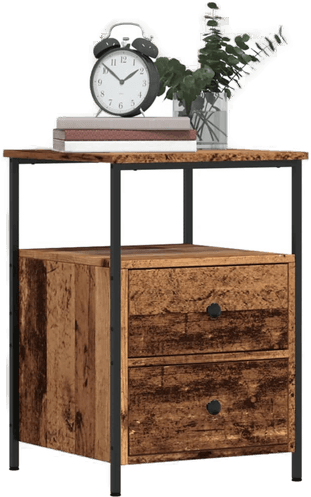 Vidaxl Nattbord gammelt tre 34x35,5x50 cm