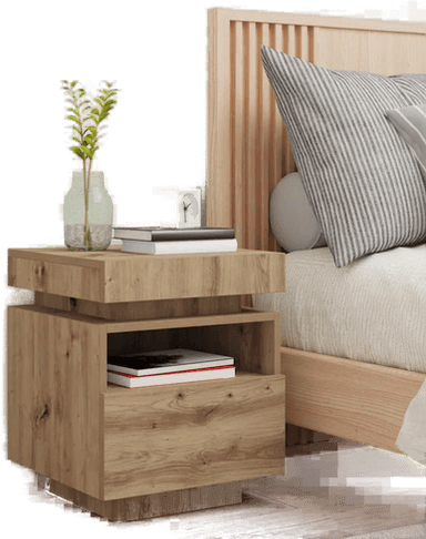 Vidaxl Nattbord med LED 40x39 cm