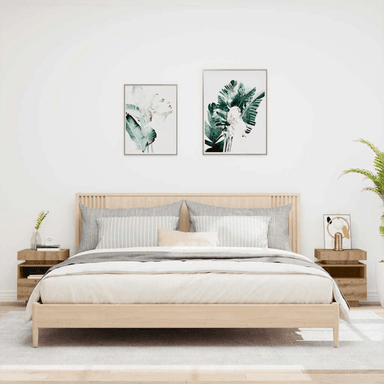 Vidaxl Nattbord med LED 2 stk artisan eik