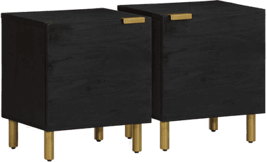 Vidaxl Nattbord 2 stk svart 40x33 cm