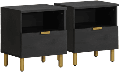 Vidaxl Nattbord svart 40x33 cm