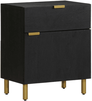 Vidaxl Nattbord svart 50x33 cm