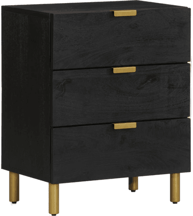 Vidaxl Nattbord svart 50x33 cm