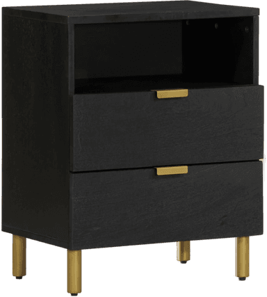 Vidaxl Nattbord svart 50x33 cm