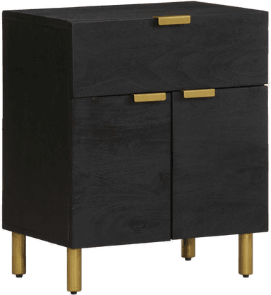 Vidaxl Nattbord svart 50x33 cm