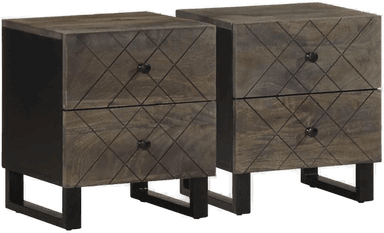 Vidaxl Nattbord 2 stk svart 40x33 cm