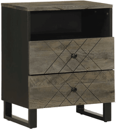 Vidaxl Nattbord svart 50x33 cm