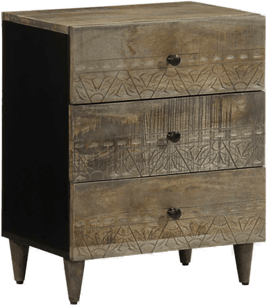 Vidaxl Nattbord lysegrå 50x33x60 cm