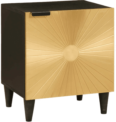 Vidaxl Nattbordskap Svart og Gull