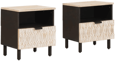 Vidaxl Nattbordskap 2 stk Hvit