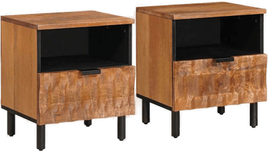 Vidaxl Nattbordskap 2 stk Brun