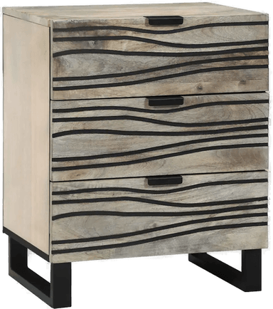 Vidaxl Nattbordskap Hvit og svart