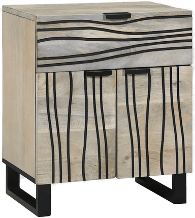 Vidaxl Nattbordskap Hvit og svart