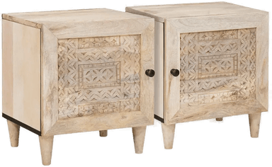 Vidaxl Nattbordskap 2 pcs Beige