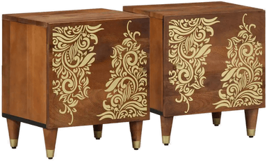 Vidaxl Nattbord 2 pcs Honning brun