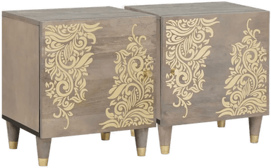 Vidaxl Nattbord med dør Grå 40 x 33 x 46 cm