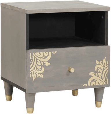 Vidaxl Nattbordskap Grå 40 x 33 x 46 cm