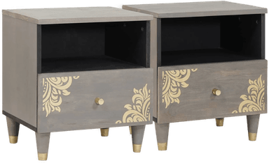 Vidaxl Nattbordskap 2 stk Grå