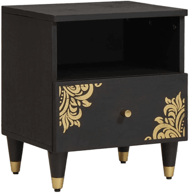 Vidaxl Nattbordskap Svart 40 x 33 x 46 cm