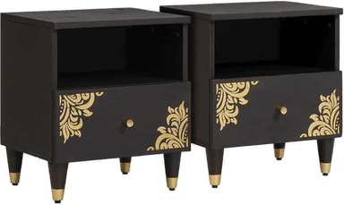 Vidaxl Nattbordskap 2 stk Svart