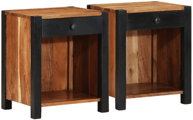 Vidaxl Nattbordskap 2 pcs Brun