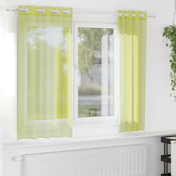 Vidaxl Voilegardiner eplegrønn 140x175 cm