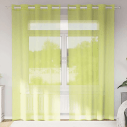 Vidaxl Voilegardiner eplegrønn 140x245 cm