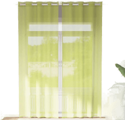 Vidaxl Voilegardiner eplegrønn 140x260 cm