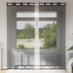 Vidaxl Voilegardiner 140x225 cm svart