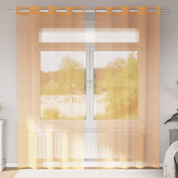 Vidaxl Voilegardiner 140x245 cm oransje