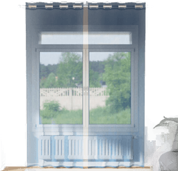 Vidaxl Voile gardiner kongeblå 2 stk