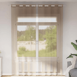 Vidaxl Voilegardiner 2 stk lysebrune