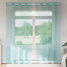 Vidaxl Voilegardiner 2 stk turkis