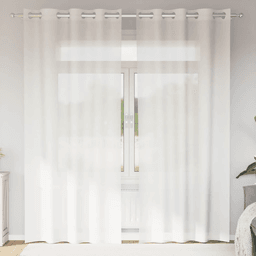 Vidaxl Voilegardiner 2 stk hvit