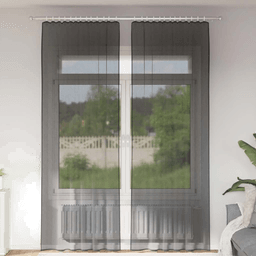 Vidaxl Voile gardiner 2 stk svart