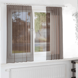 Vidaxl Voile gardiner 2 stk brun