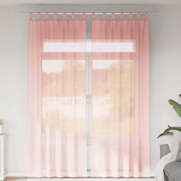 Vidaxl Voile gardiner rosa 2 stk