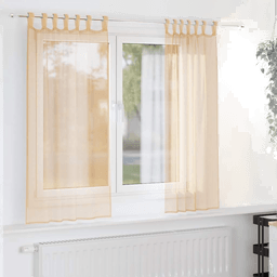 Vidaxl Voile gardiner 2 stk sand