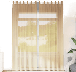 Vidaxl Voile gardiner 2 stk sand