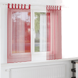 Vidaxl Voile gardiner vinrød 2 stk