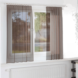 Vidaxl Voilegardiner brun 2 stk