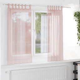 Vidaxl Voilegardiner 140x140 cm lyserosa