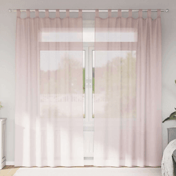 vidaXL Voilegardiner lyserosa 140x245 cm