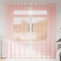 Vidaxl Voilegardiner rosa 140x225 cm