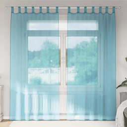 Vidaxl Voilegardiner 140x225 cm turkis